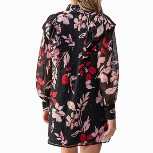 NWT Sanctuary Twice As Cute Metallic Mini Babydoll Dress - size M - Picture 2 of 8